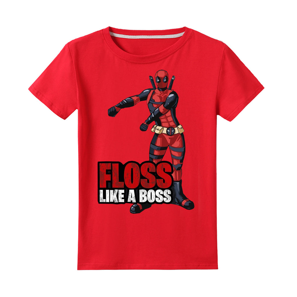 Kids Deadpool Floss Like A Boss Printing Short Sleeve Shirt Nfgoods - fortnite floss shirt roblox