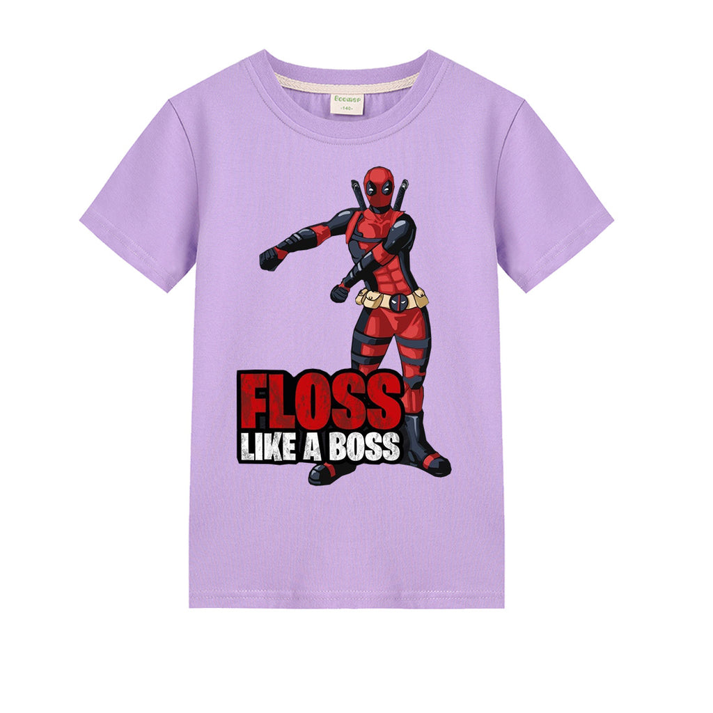 Kids Deadpool Floss Like A Boss Printing Short Sleeve Shirt Nfgoods - deadpool shirts roblox