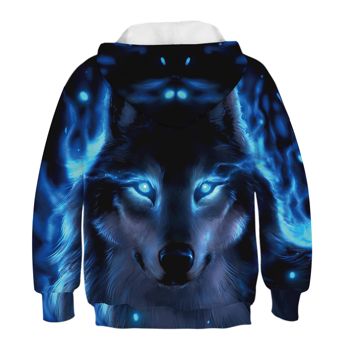 Kids Blue Fire Wolf 3d Hoodie Unisex Sweatshirt Nfgoods - blue flame shirt roblox