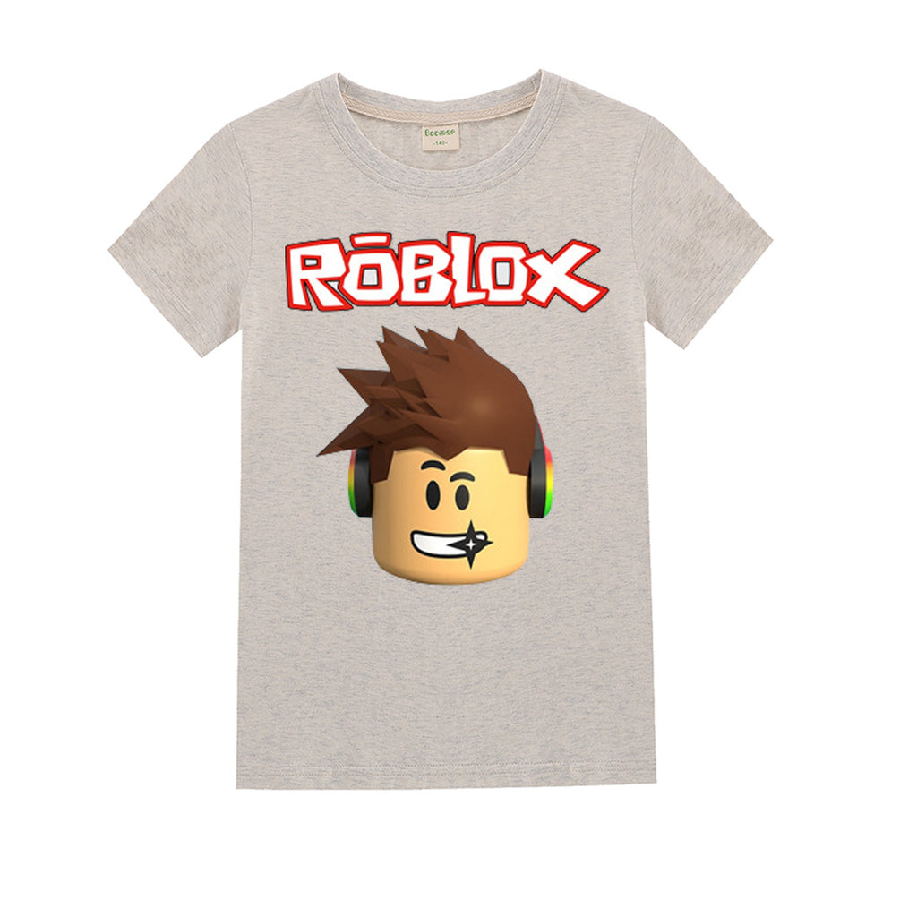 Game Roblox Icon Printed T Shirt Cotton Short Sleeve Tees For Kids Nfgoods - fashion kids roblox game print t shirt summer short sleeve