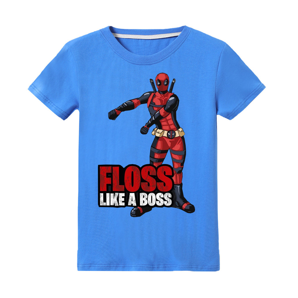 Kids Deadpool Floss Like A Boss Printing Short Sleeve Shirt Nfgoods - roblox t shirt deadpool