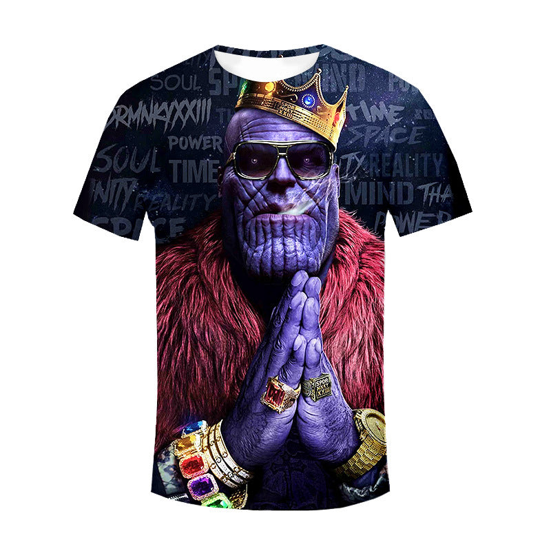 King Thanos Rap Style 3d T Shirt Hip Hop Thanos Avengers Infinity War Thanos Tee - thanos roblox t shirt