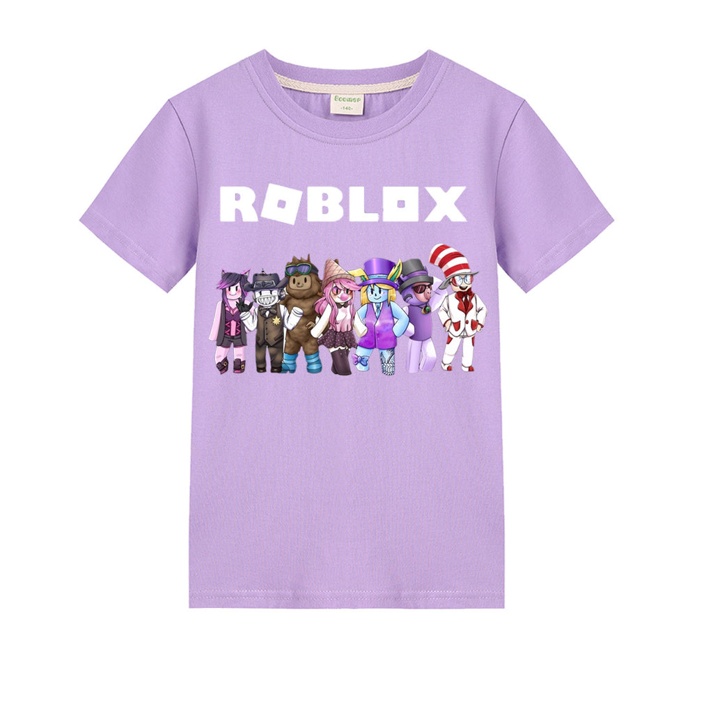 Unisex Kids Roblox Summer T Shirt Nfgoods - purple t shirt roblox