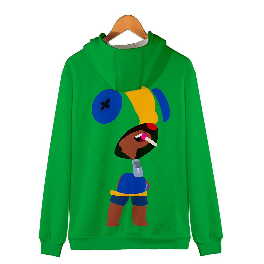 Brawl Stars Leon 3d Zip Up Hoodie Nfgoods - brawl stars sweatshirt leon hoodie