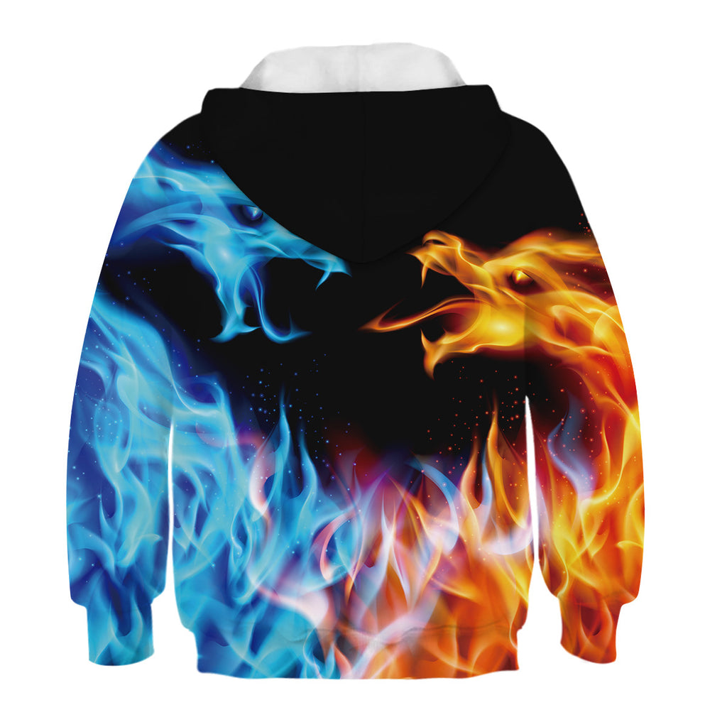 Kids Fire Dragon And Ice Dragon 3d Hoodie Nfgoods - roblox ice hoodie