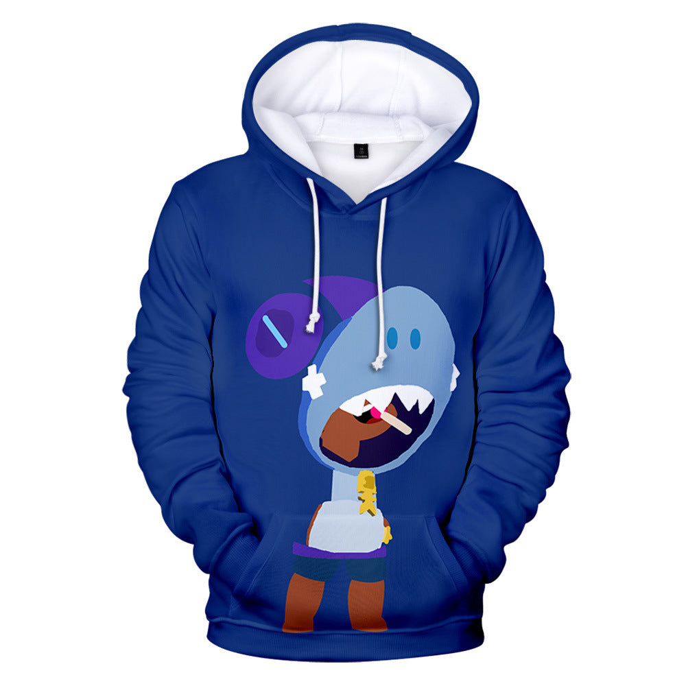 New Brawl Stars Shark Leon Hoodie Unisex Sweatshirt Nfgoods - hoodie blue roblox shark shirt