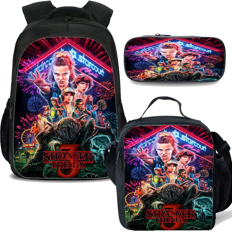 Stranger Things 3 Backpack With Lunch Bag And Pencil Case Nfgoods - roblox bags nfgoods