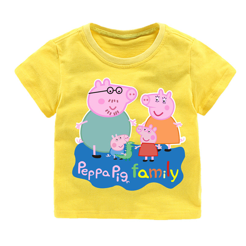 Peppa Pig Family Printed Cotton T Shirt For Little Boys And - unisex little kids roblox summer t shirt nfgoods
