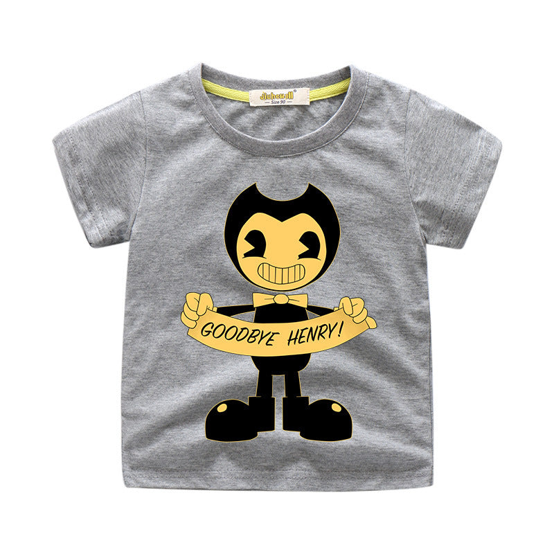 Bendy And The Ink Machine Goodbye Henry Print Kids T Shirt Nfgoods - bendy and the ink machine short sleeve t shirt kids roblox keep smiling tee tops