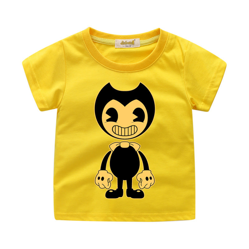 Bendy And The Ink Machine Cotton Cute T Shirt For Boys And Girls Nfgoods - bendy and the ink machine short sleeve t shirt kids roblox keep smiling tee tops