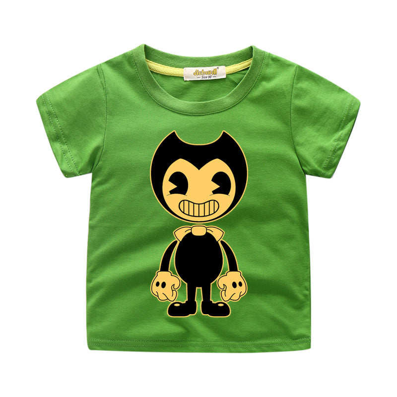 Bendy And The Ink Machine Cotton Cute T Shirt For Boys And Girls Nfgoods - bendy and the ink machine short sleeve t shirt kids roblox keep smiling tee tops