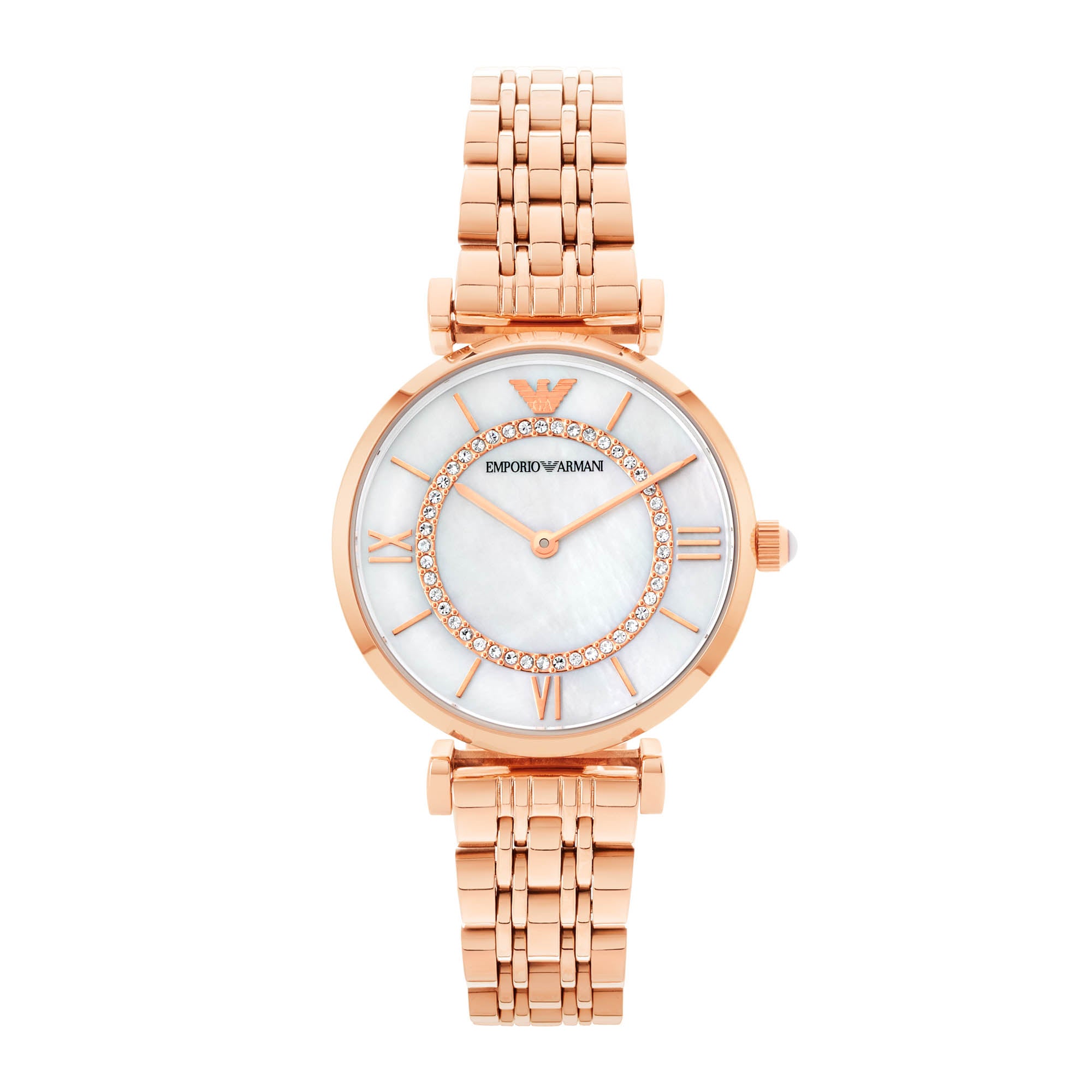 Emporio Armani Gianni T-Bar Watch AR1909 - Rose Gold | MODE STORE