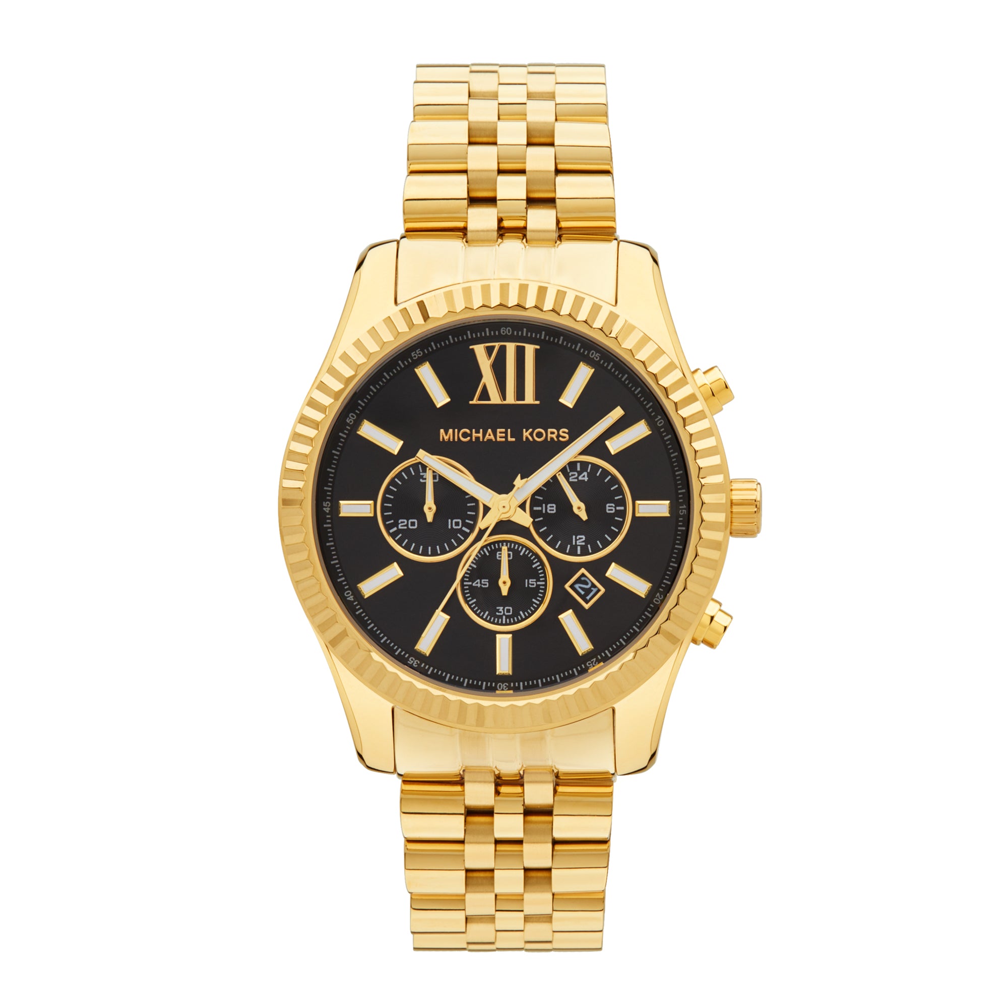 Michael Kors Lexington Chronograph Watch MK8286 - Gold/Black | MODE STORE