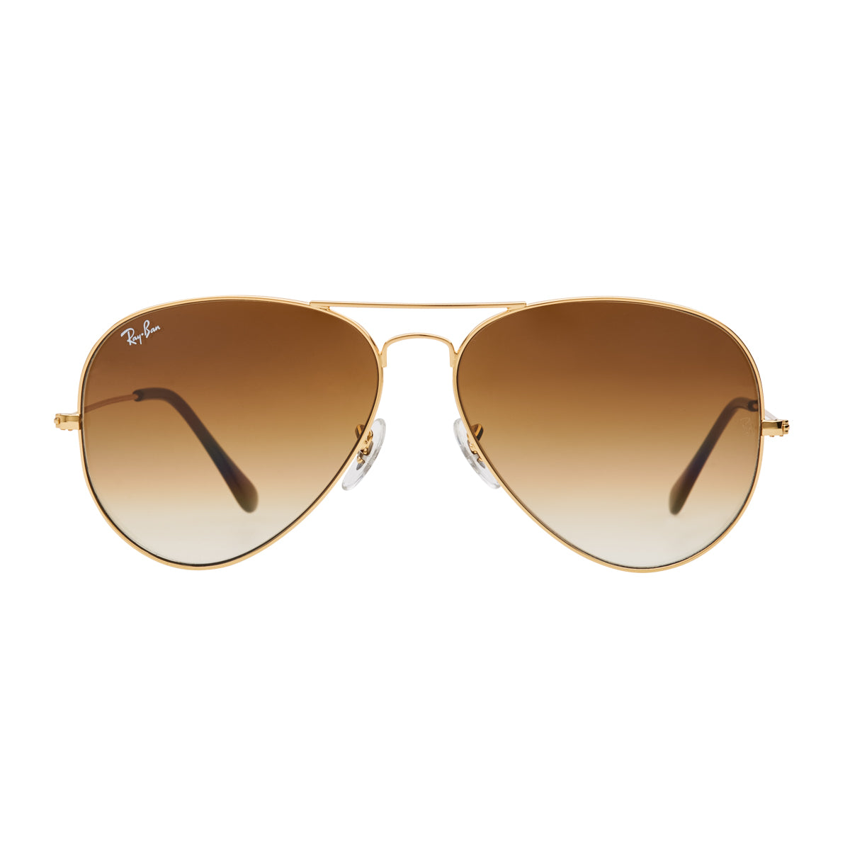 Ray-Ban Aviator Gradient RB3025 Large Sunglasses - Light Brown/Gold ...