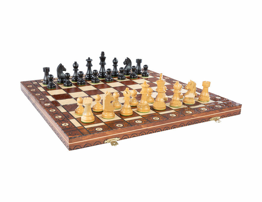 Staunton St. Petersburg Chess Set, Box and Board Combination - Ebony