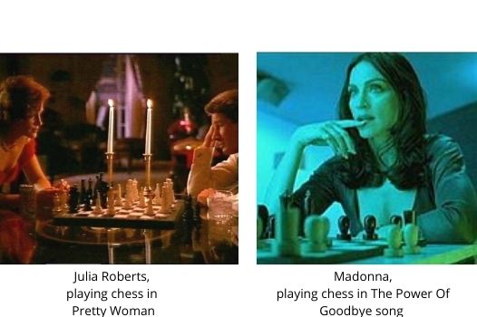 Movie stars playing chess