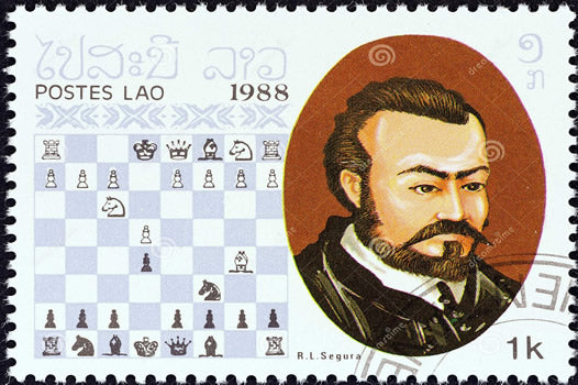 Stamp: Ruy Lopez Segura (Cuba(History of Chess) Mi:CU 2117,Sn:CU 2042,Yt:CU  1912,Sg:CU 2274