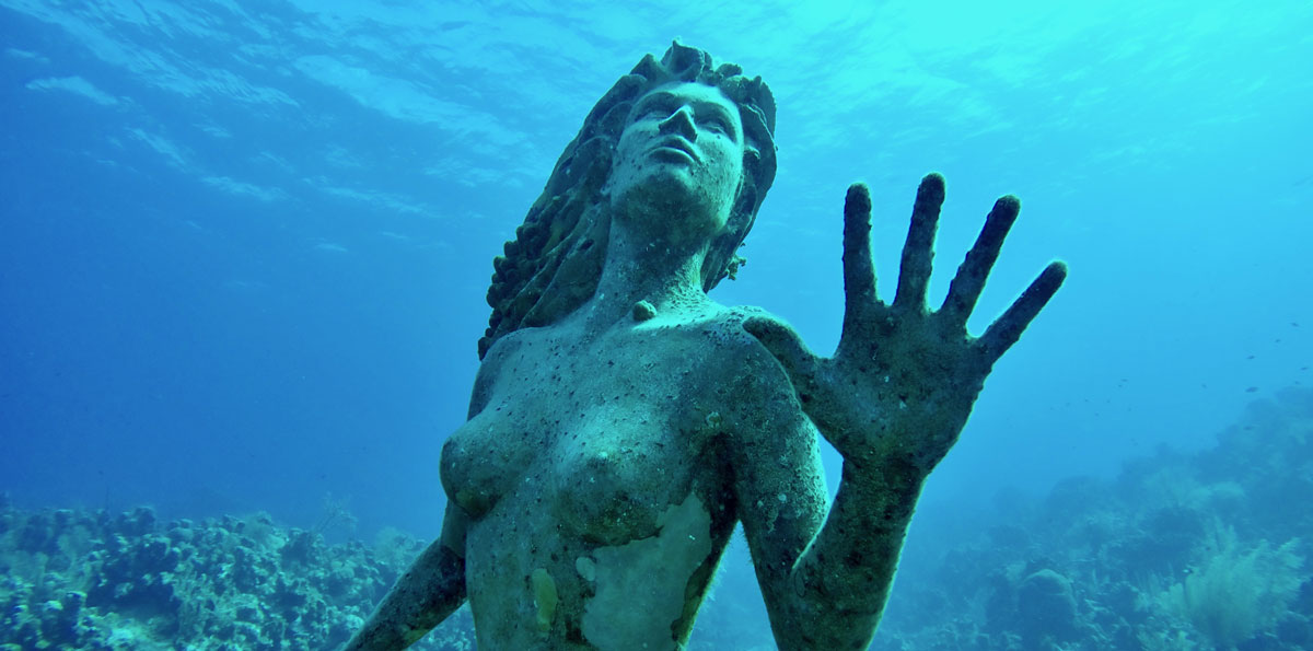 underwater mermaid sculpture