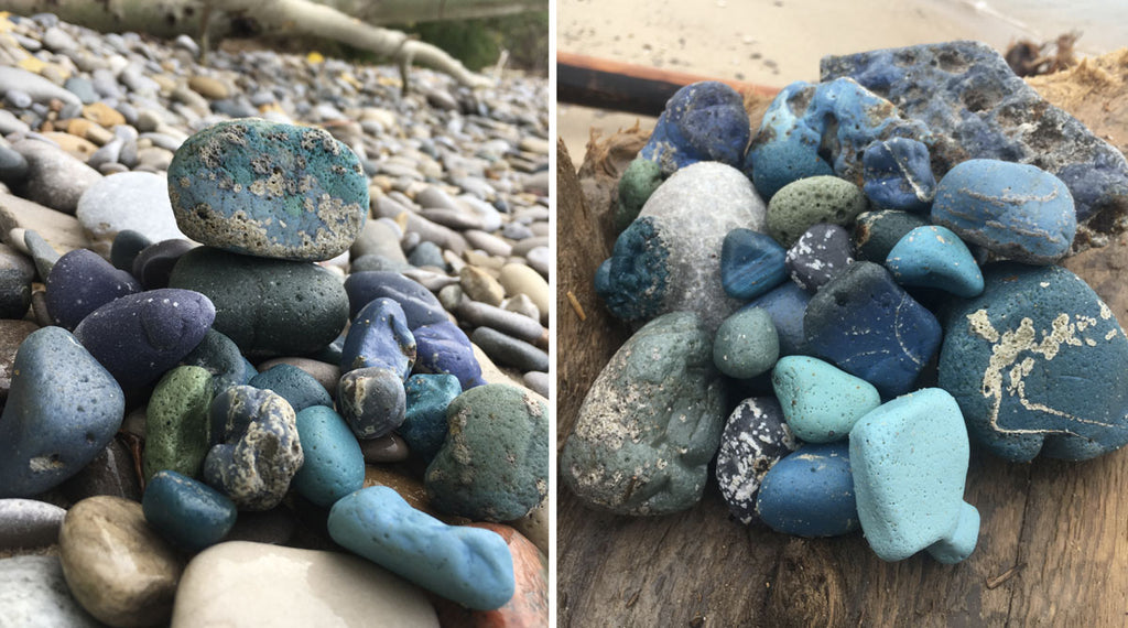 blue glass stones found in michigan