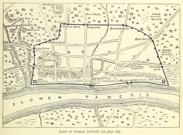 map of roman london