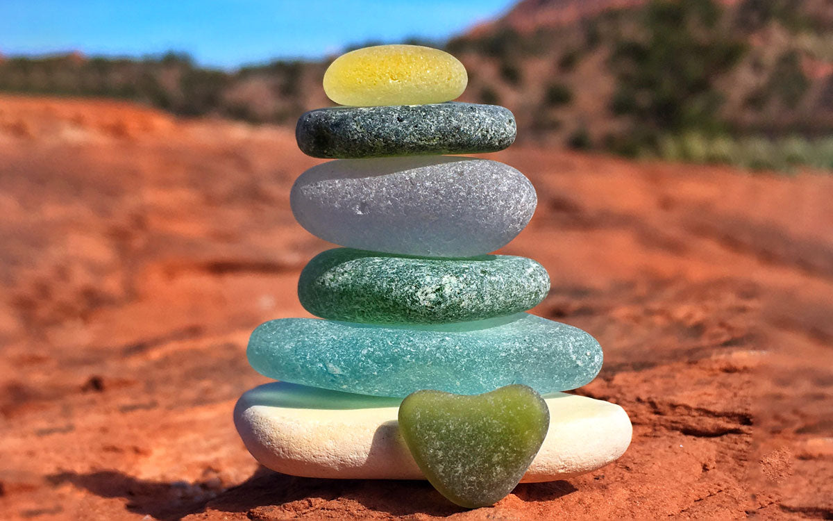 sea glass stack by Summer Vaughn