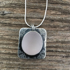 rare pink beach glass necklace