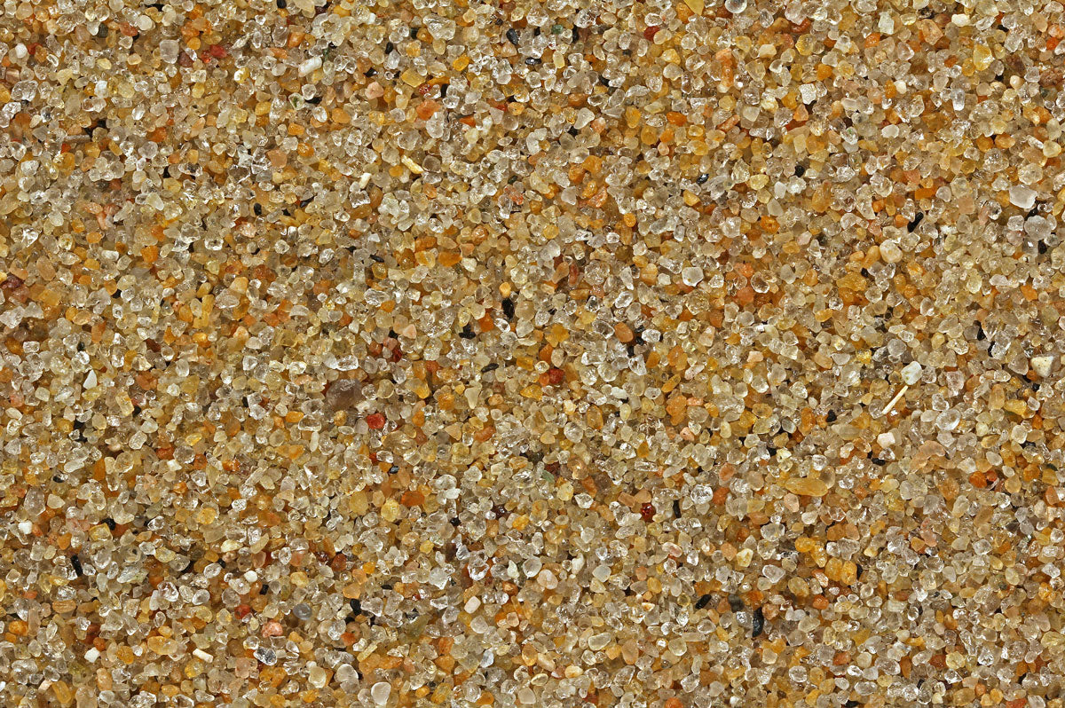 microscopic view of yellow beach sand