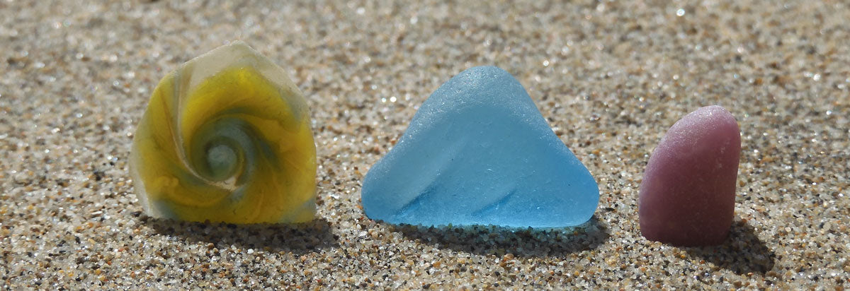 sea glass from hawaii iceland england