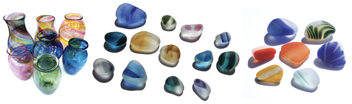 multicolor sea glass