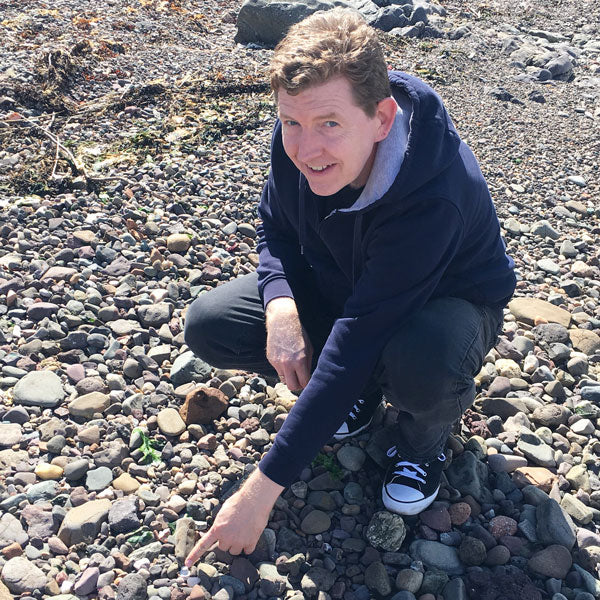 beachcombing for antique bottles