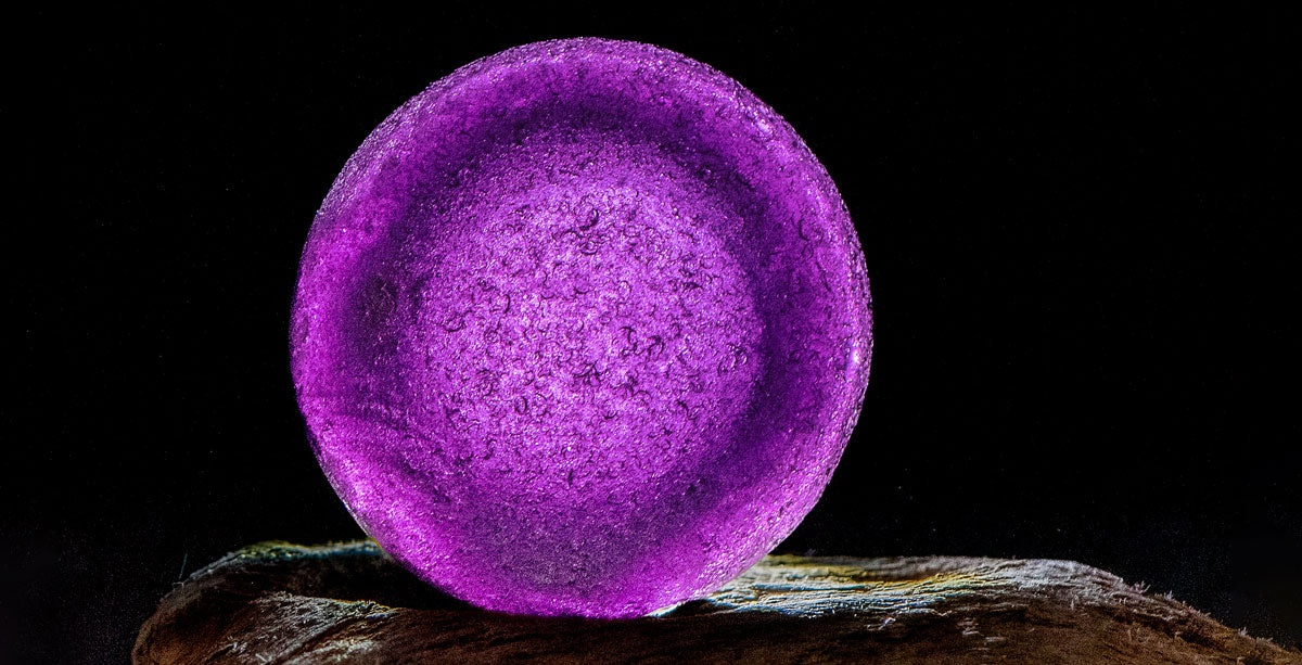 purple sea glass bottle bottom sea coin