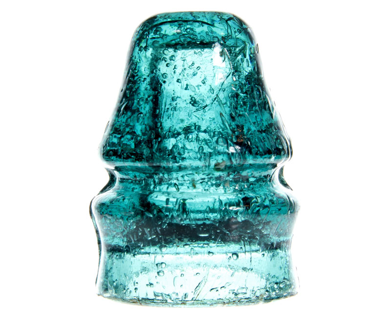 glass antique insulator with bubbles