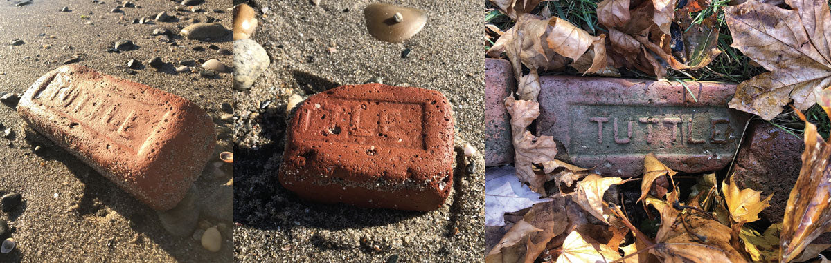 bricks found on the beach