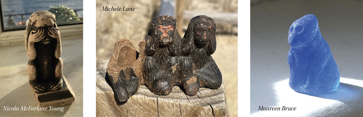czech gorilla charm sea pottery monkey beach wood 