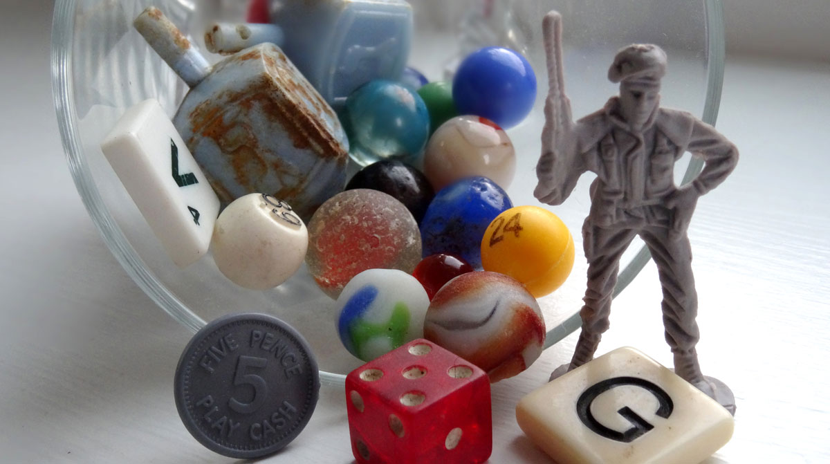 toys and game pieces found on beaches