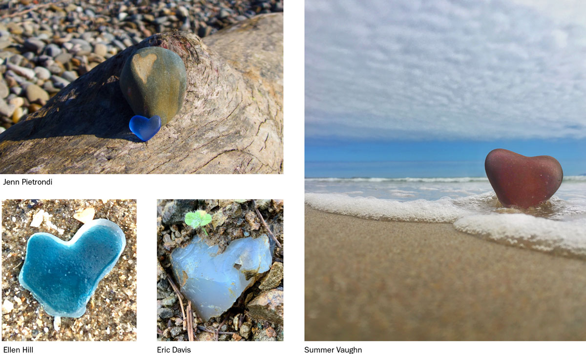 sea glass beach love heart