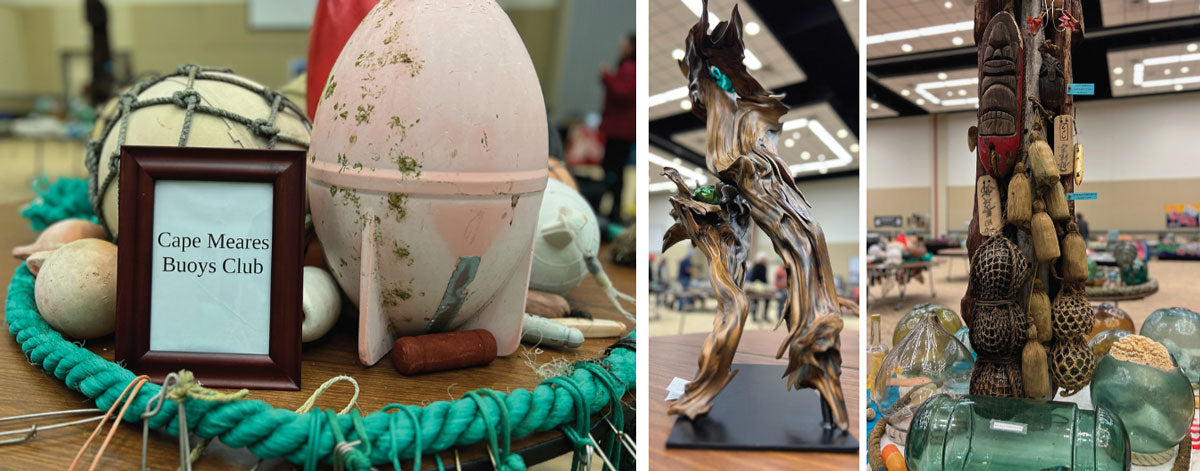 competition displays and art at float festival and beachcombing expo