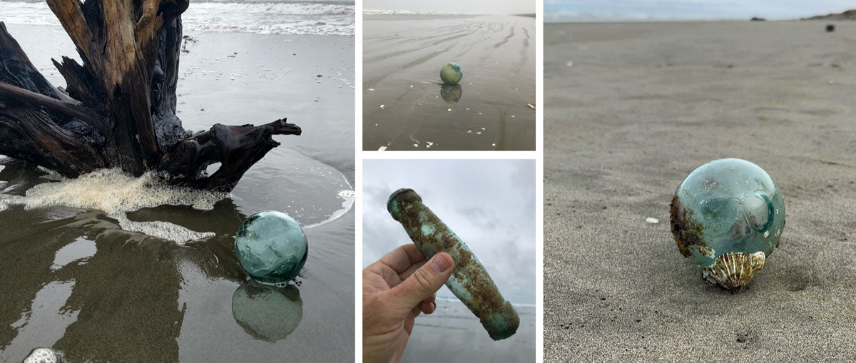 glass fishing floats found on pacific northwest beaches in oregon and washington