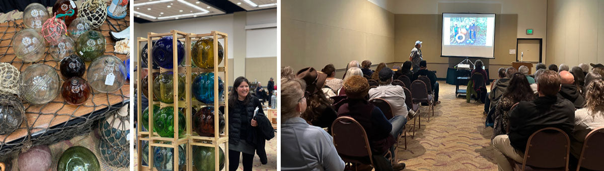 speakers and displays at beachcombing expo in washington