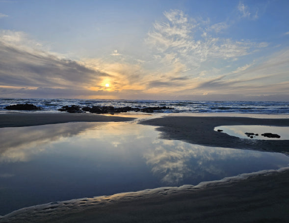 sunset on the oregon coast