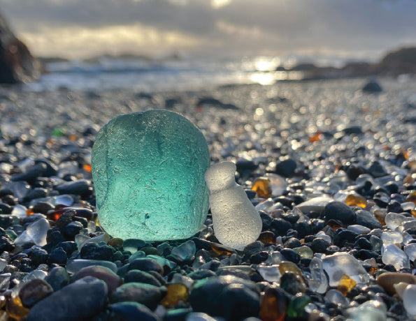 sea glass from fort bragg mendocino glass beach