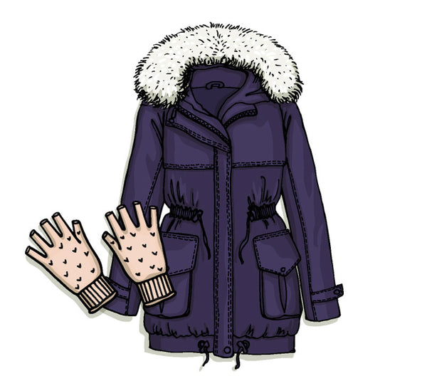 coats and gloves