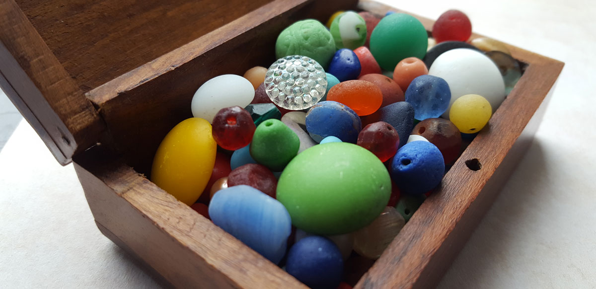 sea beads and beach buttons