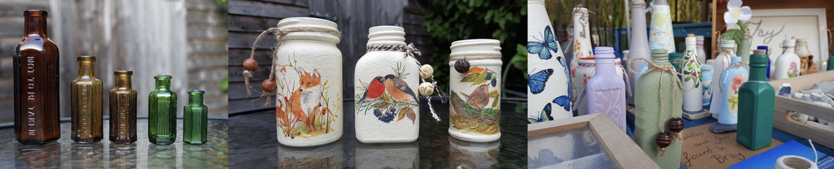 antique bottles and jars art