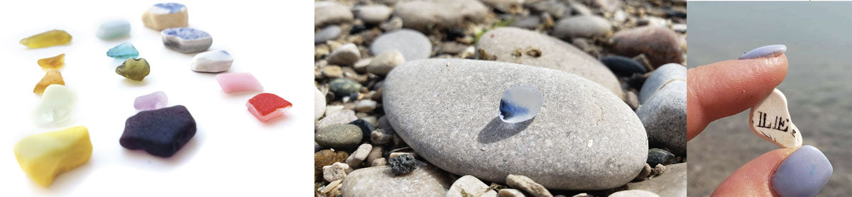 beach glass and sea pottery from lake erie