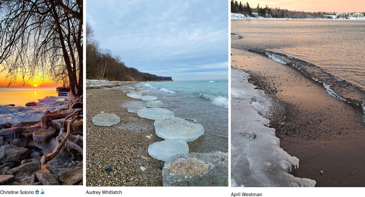 scenes from frozen beaches
