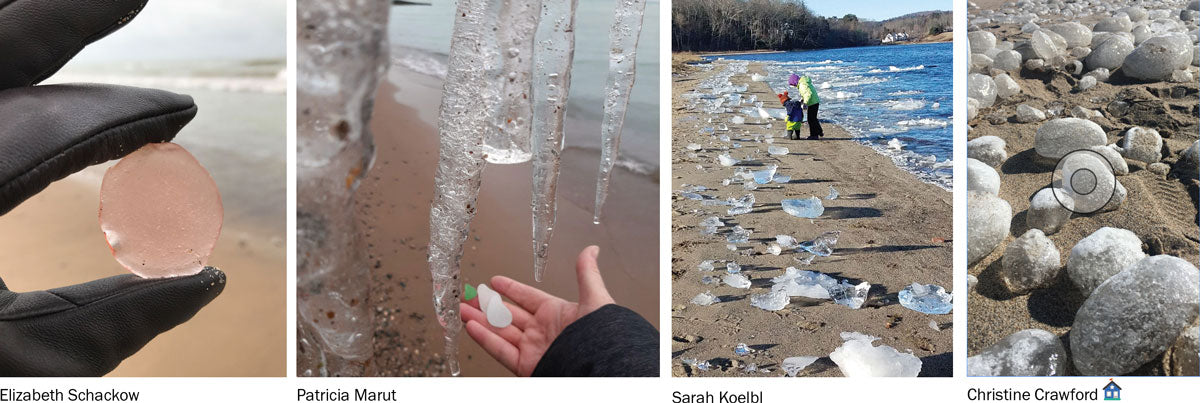 icy beaches with sea glass