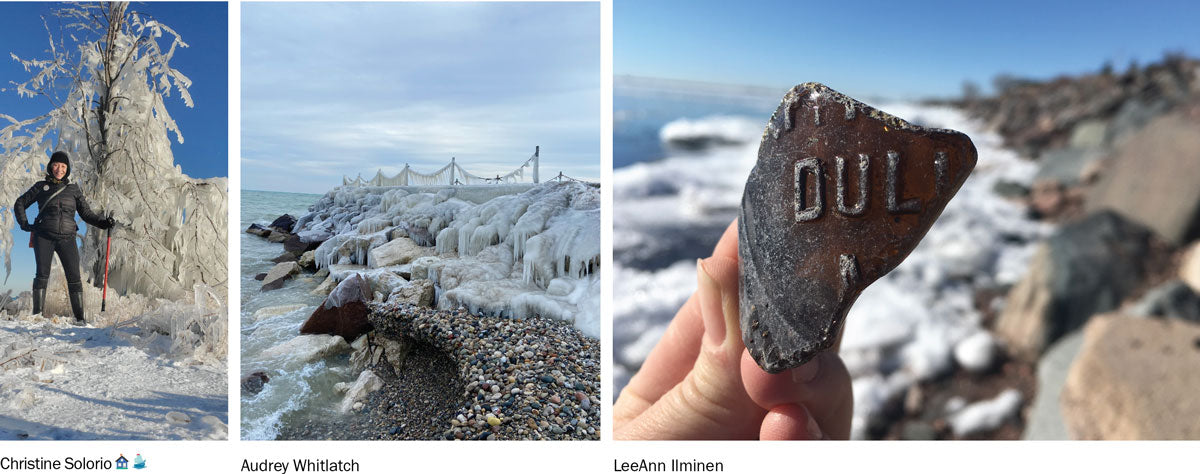 beachcombing the great lakes in winter