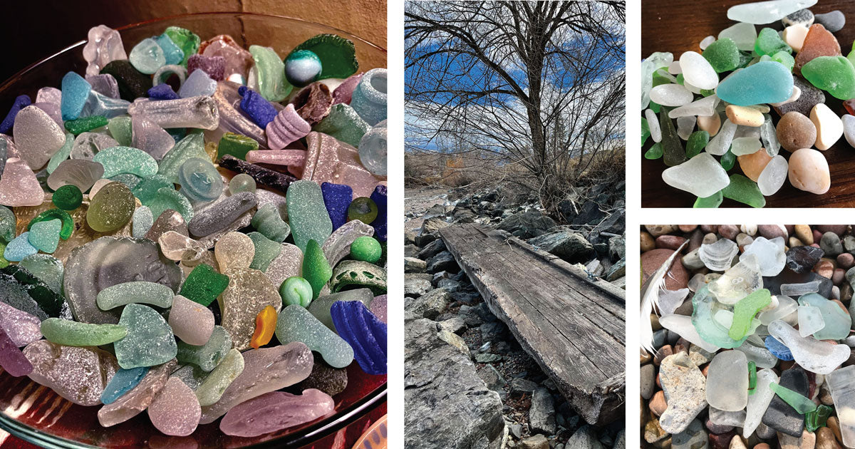 beach glass found in rocky mountain lakes