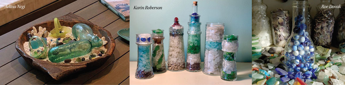 Seaglass Display Decor Ideas